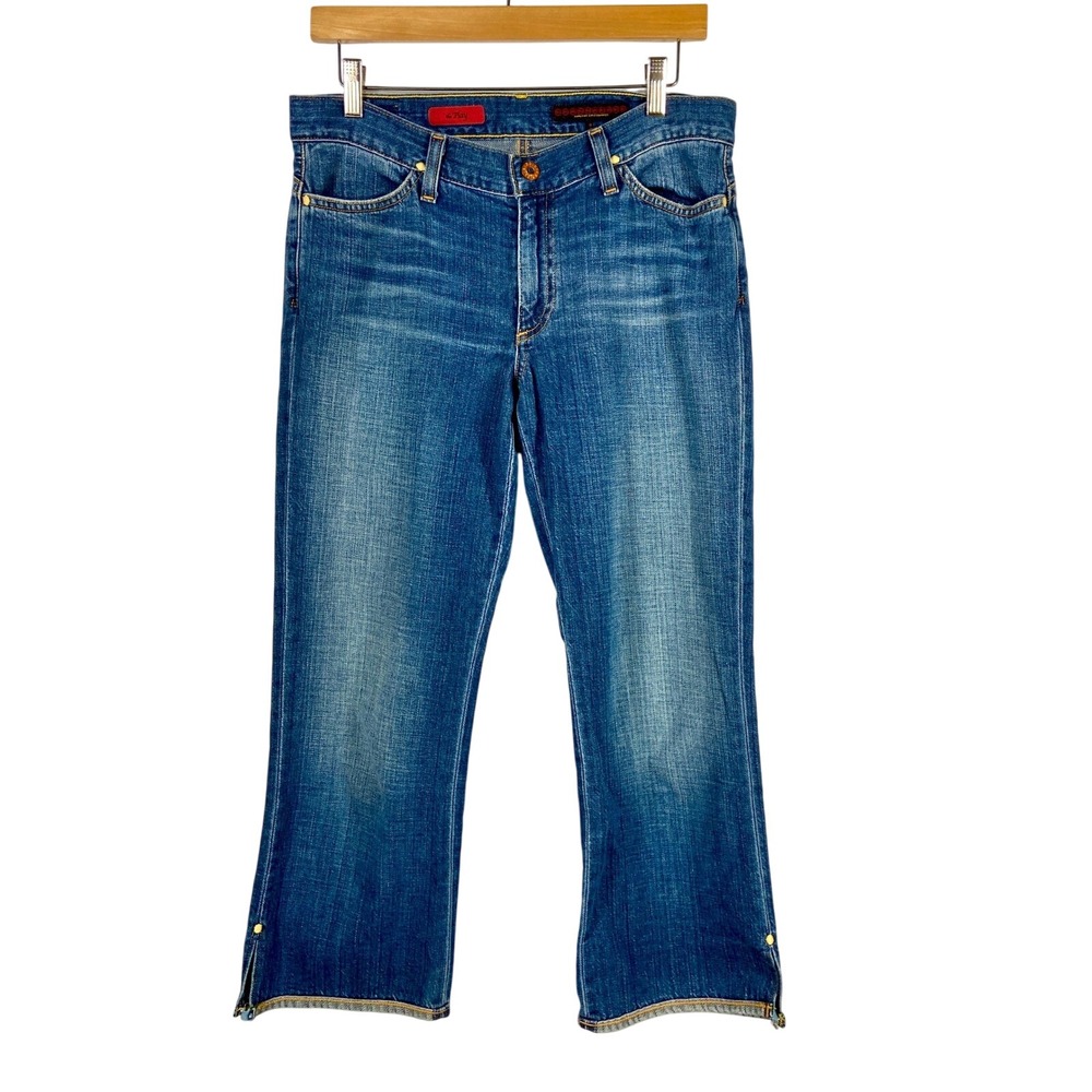 AG Adriano Goldschmied The Play Cropped Blue Denim Jeans Womens‎ 29